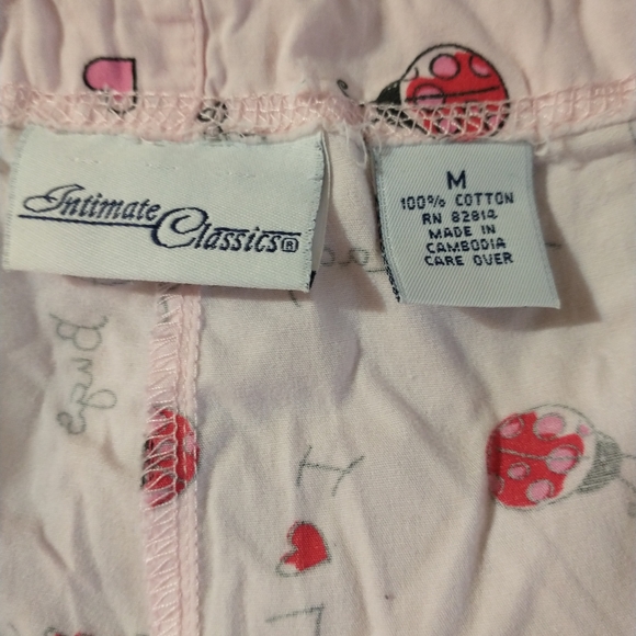 Intimate Classics Capri Ladybugs Pajama Pant - Picture 4 of 4